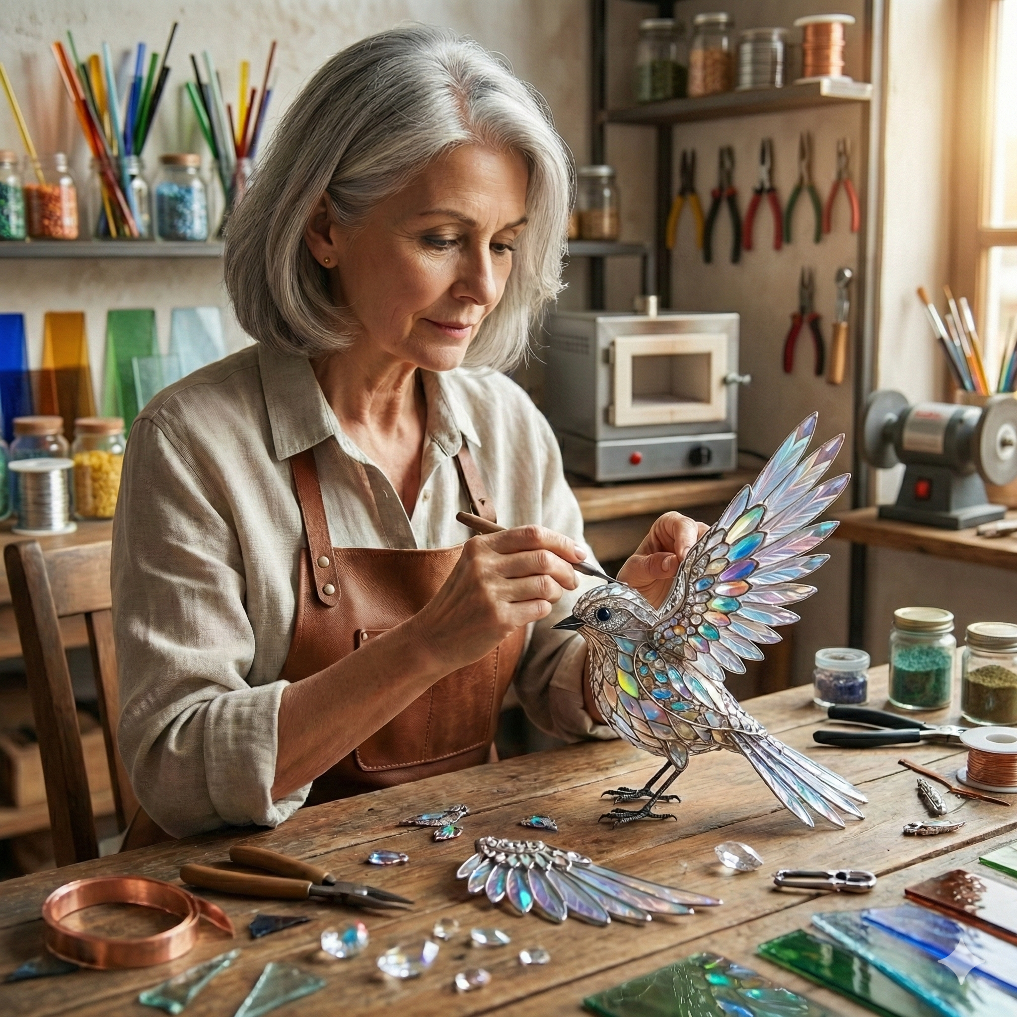 Handmade Glass Kingfisher